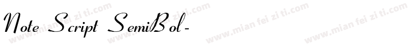 Note Script SemiBol字体转换
